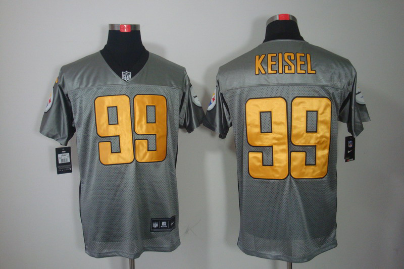 Nike Steelers 99 Keisel Grey Shadow Elite Jerseys