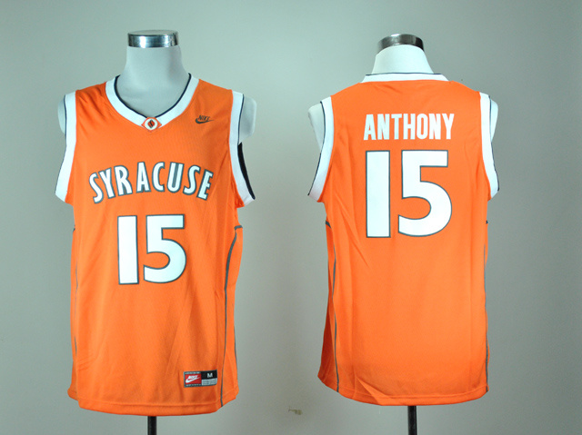 Nike Syracuse Orange Camerlo Anthony 15 Orange Throwback Jerseys