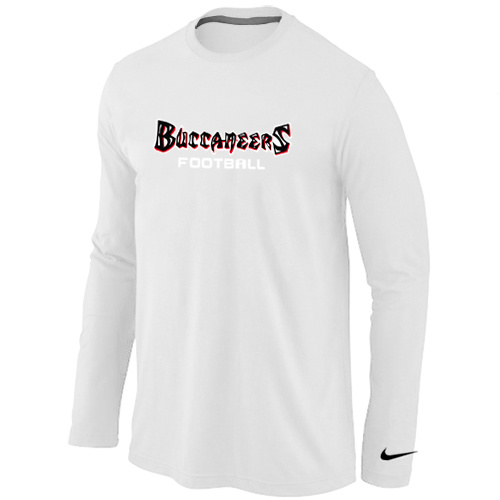 Nike Tampa Bay Buccaneers font Long Sleeve T-Shirt White