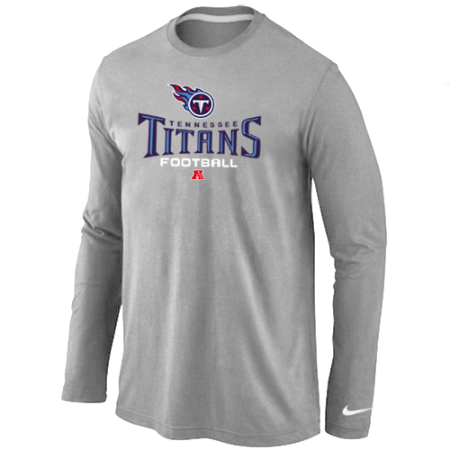 Nike Tennessee Titans Critical Victory Long Sleeve T-Shirt Grey - Click Image to Close