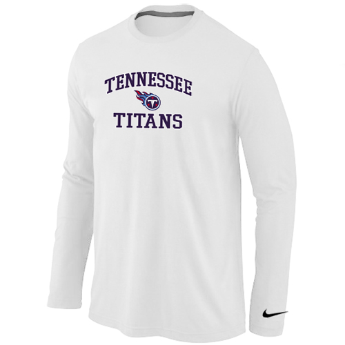 Nike Tennessee Titans Heart & Soul Long Sleeve T-Shirt White - Click Image to Close