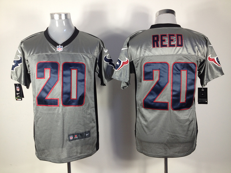 Nike Texans 20 Reed Grey Elite Jerseys
