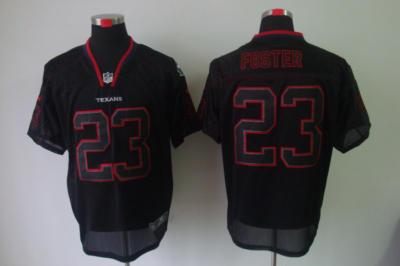 Nike Texans 23 Foster Black Shadow Elite Jerseys