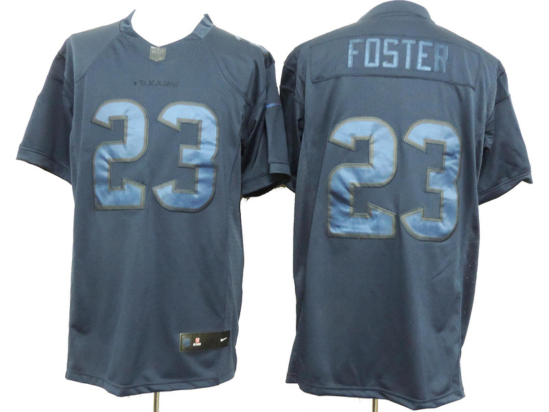 Nike Texans 23 Foster Blue Drenched Limited Jerseys