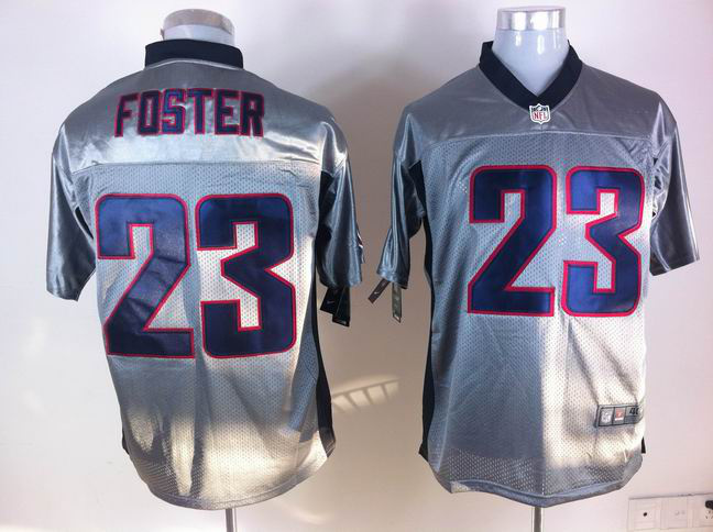 Nike Texans 23 Foster Grey Elite Jerseys