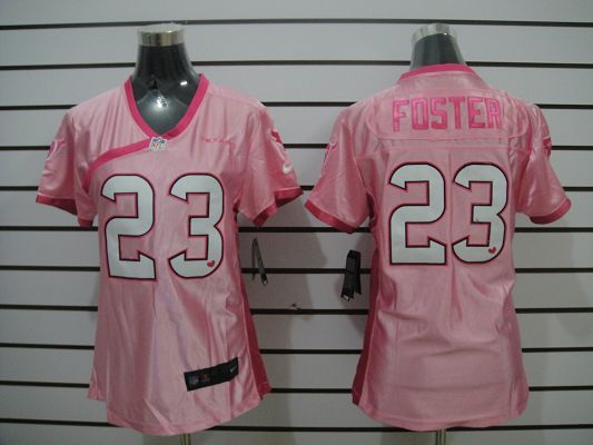 Nike Texans 23 Foster Pink Be Luv'd Women Jerseys - Click Image to Close