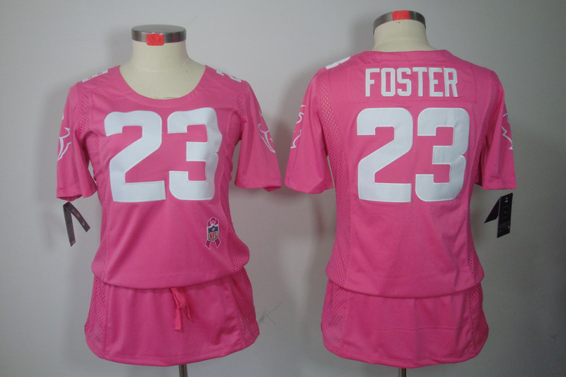 Nike Texans 23 Foster Pink Women Elite Skirts