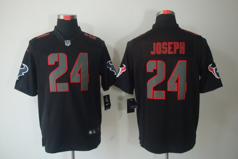 Nike Texans 24 Joseph Black Impact Limited Jerseys