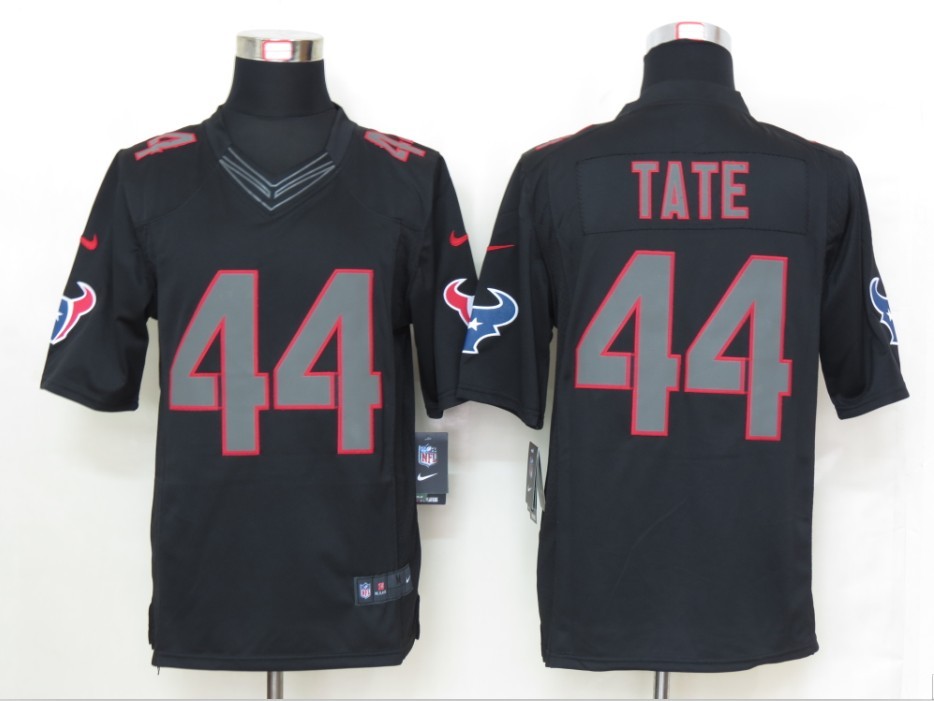 Nike Texans 44 Tate Black Impact Limited Jerseys