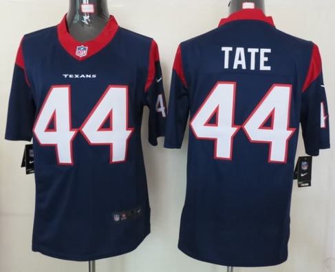 Nike Texans 44 Tate Blue Limited Jerseys