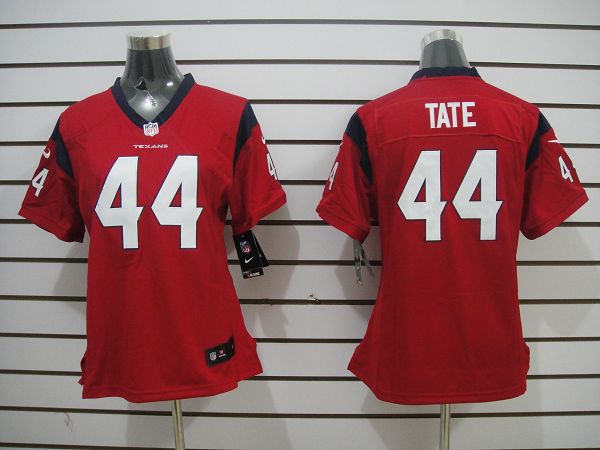 Nike Texans 44 Tate Red Women Limited Jerseys