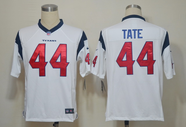 Nike Texans 44 Tate White Game Jerseys