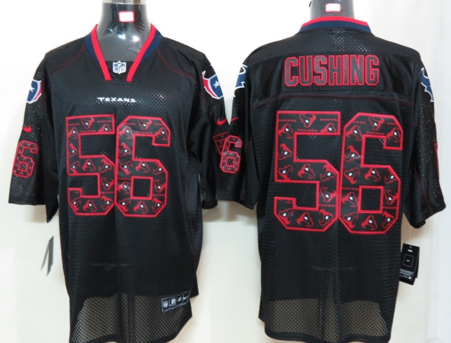 Nike Texans 56 Cushing Lights Out Black Elite Jerseys