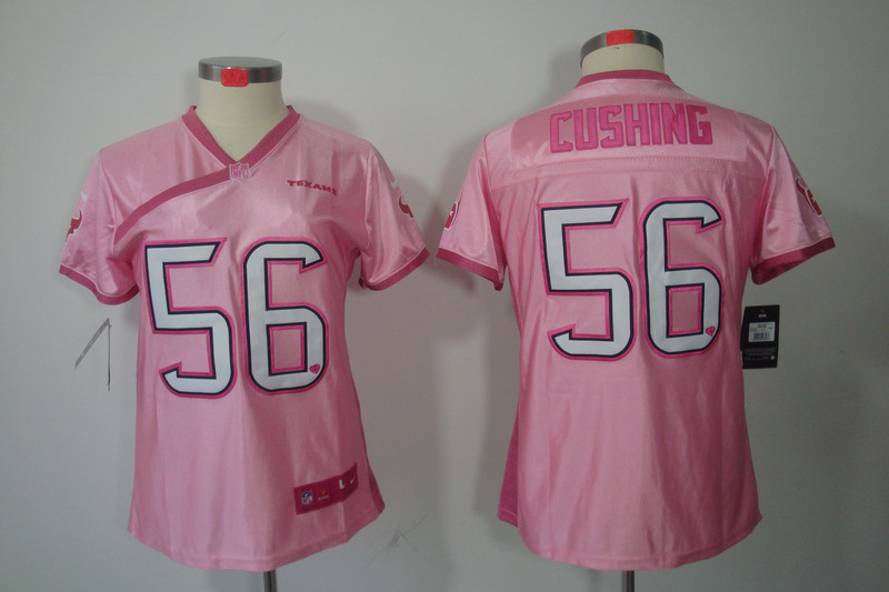 Nike Texans 56 Cushing Pink Love's Women Jerseys
