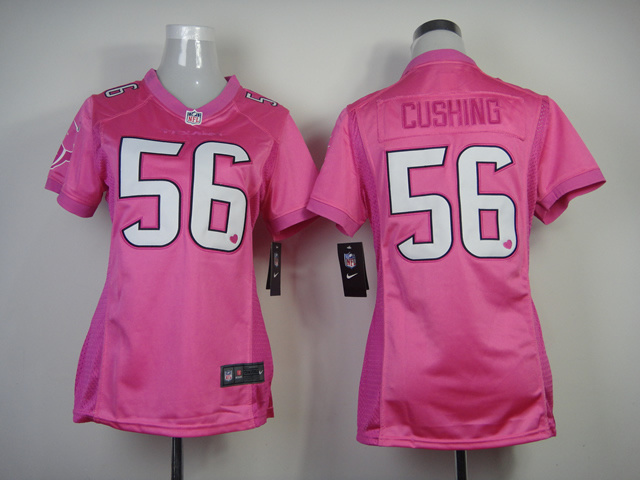 Nike Texans 56 Cushing Pink Love's Women Jerseys