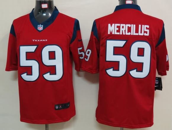 Nike Texans 59 Mercilus Red Limited Jerseys