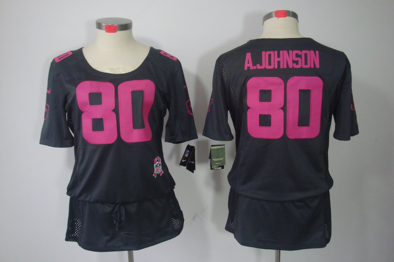 Nike Texans 80 A.Johnson Grey Women Elite Skirts