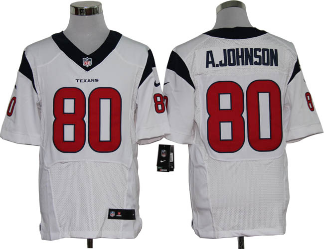 Nike Texans 80 A.Johnson white Elite Jersey