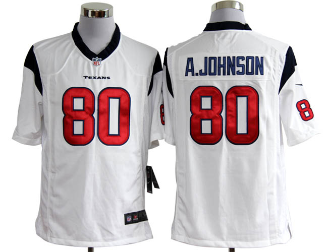 Nike Texans 80 A.Johnson white Game Jerseys