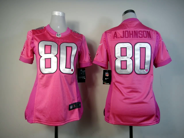 Nike Texans 80 A.johnson Pink Love's Women Jerseys