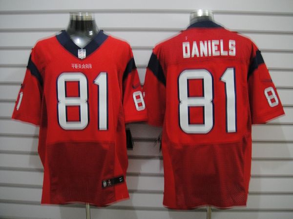 Nike Texans 81 Daniels Red Elite Jerseys