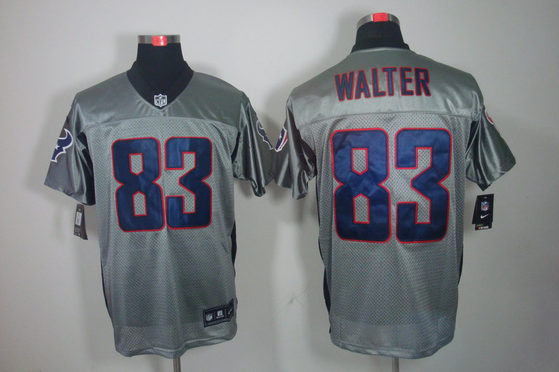 Nike Texans 83 Walter Grey Shadow Elite Jerseys