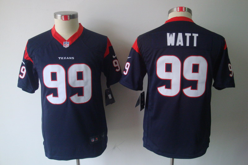 Nike Texans 99 Watt Blue Kids Limited Jerseys