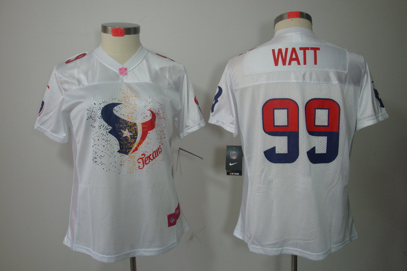 Nike Texans 99 Watt White Fem Fan Women Elite Jerseys