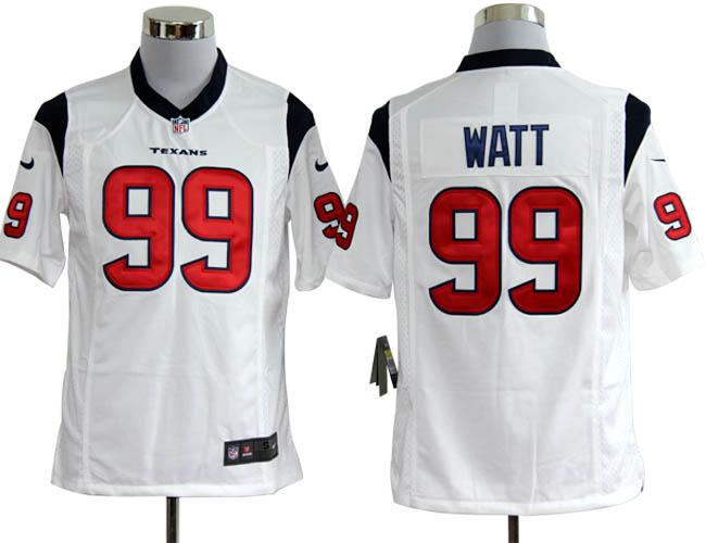 Nike Texans 99 watt white Game Jerseys - Click Image to Close