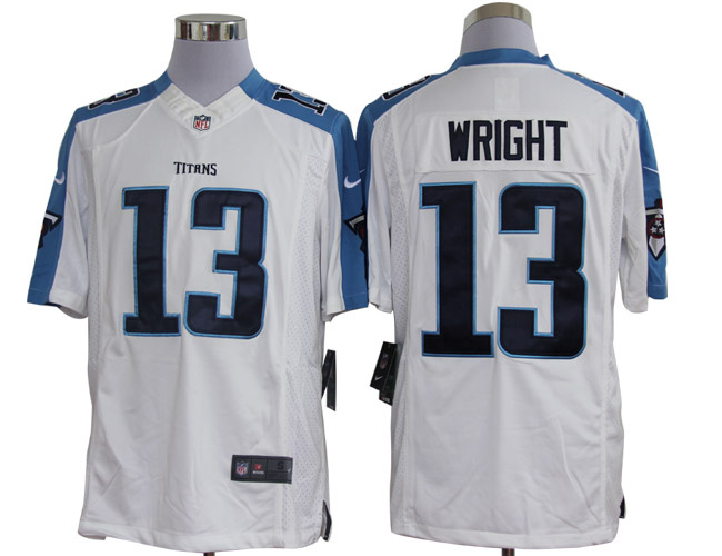 Nike Titans 13 Wright White Limited Jerseys