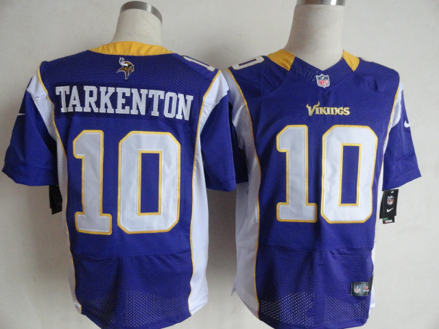 Nike Vikings 10 Tarkenton Purple Elite Jerseys