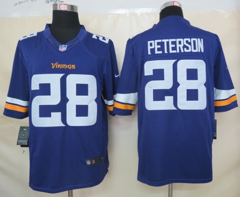 Nike Vikings 28 Peterson Purple New Limited Jerseys