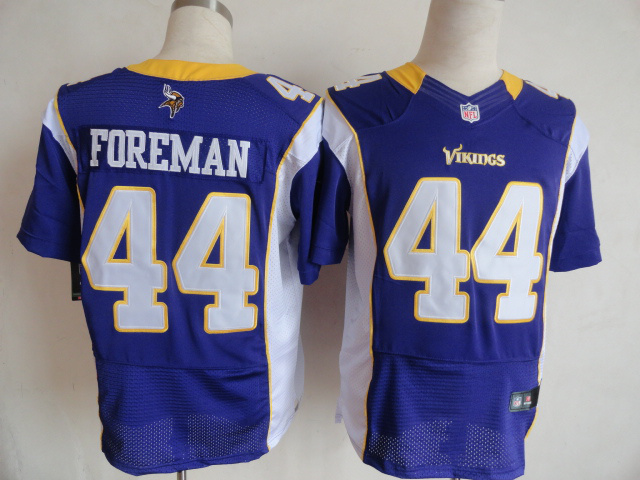 Nike Vikings 44 Chuck Foreman Purple Elite Jerseys