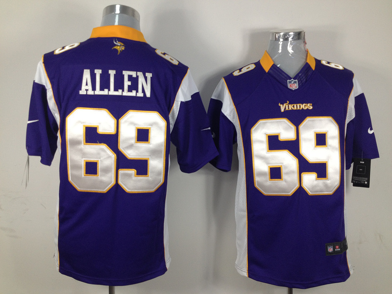 Nike Vikings 69 Allen Purple Limited Jerseys