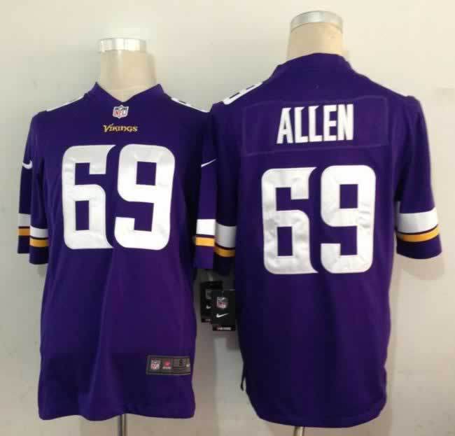 Nike Vikings 69 Allen Purple New Game Jerseys