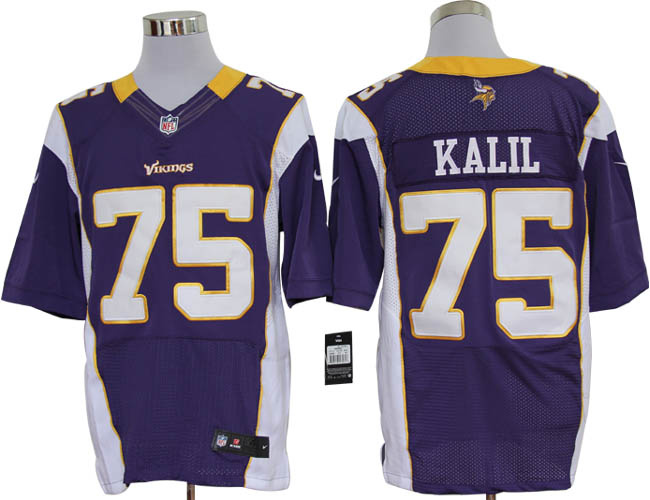 Nike Vikings 75 Kalil Purple Elite Jersey