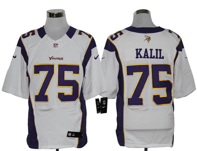 Nike Vikings 75 Kalil White Elite Jersey