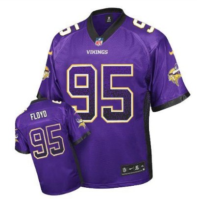 Nike Vikings 95 Sharrif Floyd Purple Elite Drift Jersey