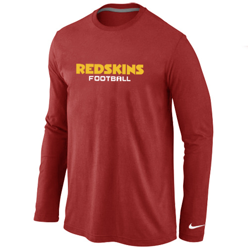 Nike Washington Redskins Authentic font Long Sleeve T-Shirt Red Nike Washington Redskins Authentic font Long Sleeve T-Shirt Red