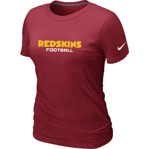 Nike Washington Redskins Sideline Legend Authentic Font Women's T-Shirt Red - Click Image to Close