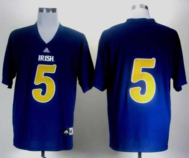 Notre Dame Irish Manti Te'o 5 2012 Shamrock Series Blue Jerseys