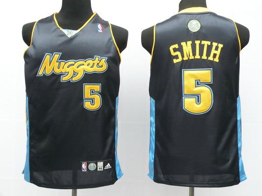 Nuggets 5 Jr.Smith Dark Blue Jerseys