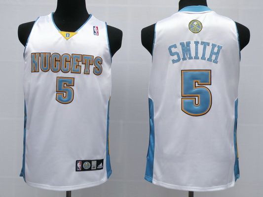 Nuggets 5 Jr.Smith White Jerseys - Click Image to Close