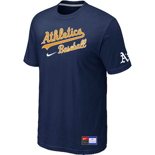 Oakland Athletics D.Blue Nike Short Sleeve Practice T-Shirt
