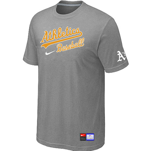 Oakland Athletics L.Grey Nike Short Sleeve Practice T-Shirt
