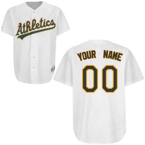 Oakland Athletics White Man Custom Jerseys