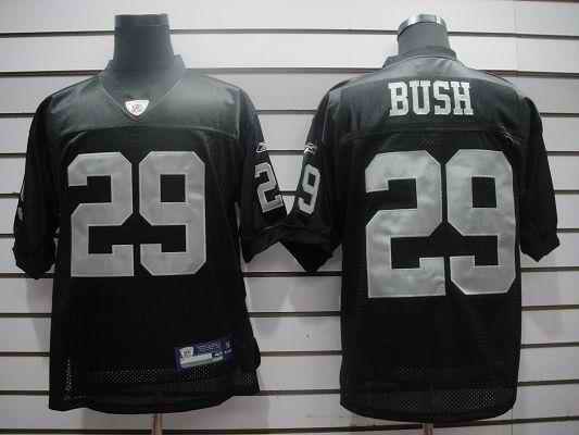Oakland Raiders 29 Bush black Jerseys