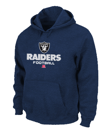 Oakland Raiders Critical Victory Pullover Hoodie D.Blue - Click Image to Close