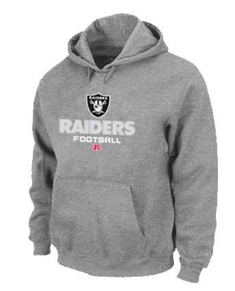 Oakland Raiders Critical Victory Pullover Hoodie Grey