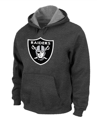Oakland Raiders Logo Pullover Hoodie D.Grey